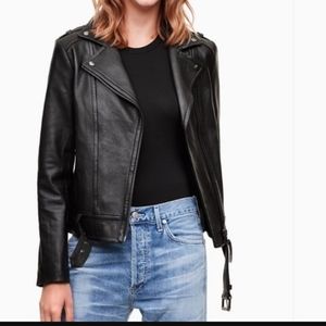 Mackage Black Leather Jacket - Size Small